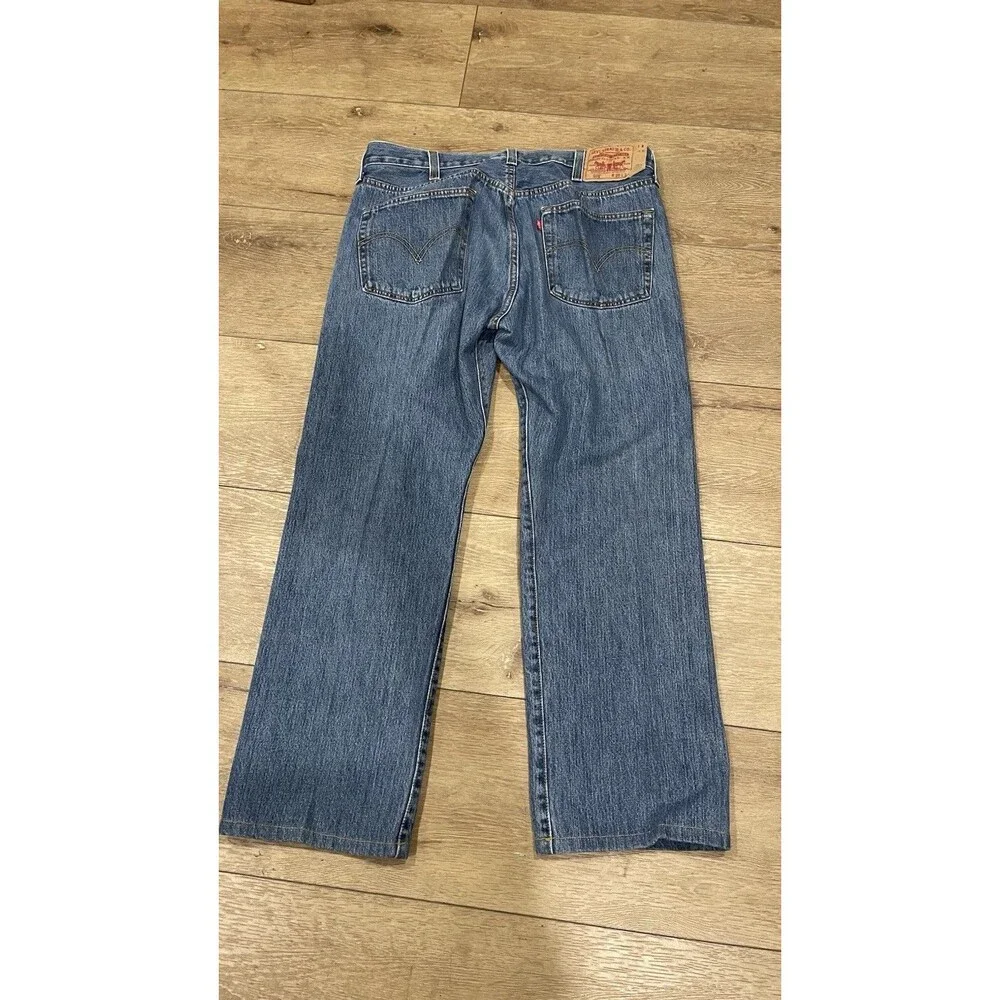 Vtg Levi’s 501 Button Fly Straight Leg Jeans 36x30 Made In Haiti